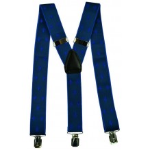 Подтяжки мужские для костюма с шелкографией "Орехово-Зуево", цвет темно-синий (арт. 102898)