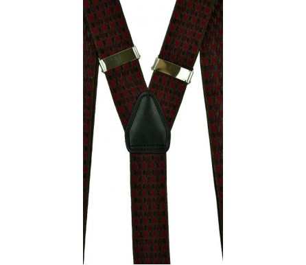 Подтяжки мужские для костюма с шелкографией "Октябрьский", цвет темно-коричневый (арт. 102894) 