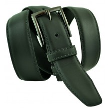 Мужской классический кожаный ремень для брюк "Люберцы", черный (арт. 102860)
