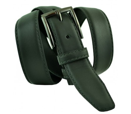 Мужской классический кожаный ремень для брюк "Люберцы", черный (арт. 102860) Navigator