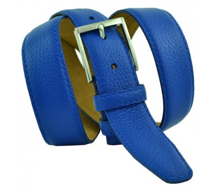 Мужской классический кожаный ремень для брюк "Липецк", синий (арт. 102859) Navigator