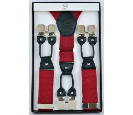 Мужские премиум подтяжки для костюма в подарочной упаковке "Благовещенск", цвет красный (арт. 102808) 