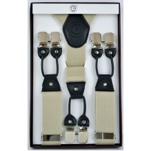 Мужские премиум подтяжки для костюма в подарочной упаковке "Бийск", цвет кремовый (арт. 102807)