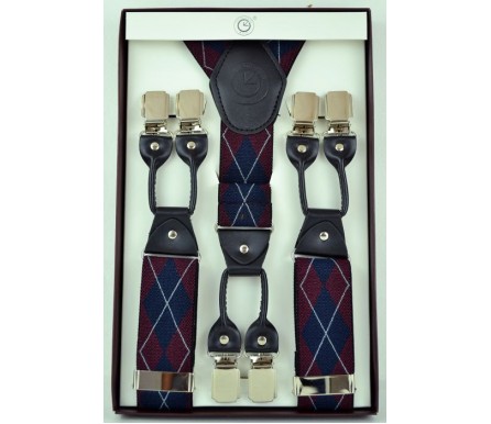 Мужские премиум подтяжки для костюма в подарочной упаковке "Кливленд", цвет разноцветный (арт. 102787) 