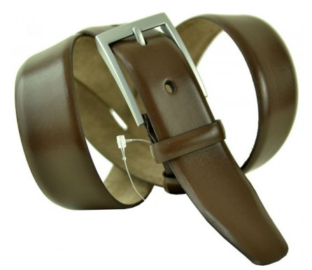 Мужской классический кожаный ремень для брюк "Колорадо-Спрингс", темно-коричневый (арт. 102780) Oscar