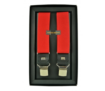 Мужские премиум подтяжки для костюма в подарочной упаковке "Киев", цвет красный (арт. 102647) Hermanos Fernandez