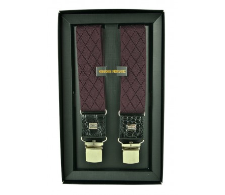 Мужские премиум подтяжки для костюма в подарочной упаковке "Чита", цвет черный (арт. 102632) Hermanos Fernandez