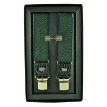 Мужские премиум подтяжки для костюма в подарочной упаковке "Уфа", цвет зеленый (арт. 102624)