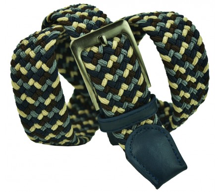 Мужской текстильный ремень резинка для джинс "Миннеаполис", разноцветный (арт. 102464) 