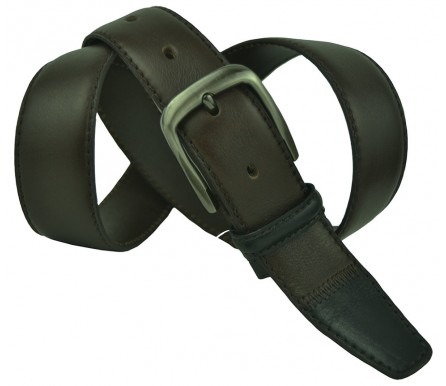 Мужской классический кожаный ремень для брюк "Альбукерке", черный (арт. 102450) Oscar