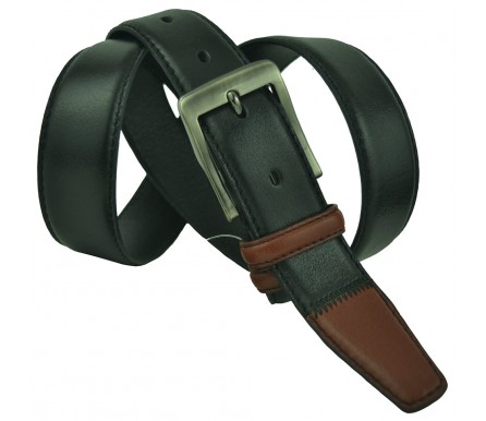 Мужской классический кожаный ремень для брюк "Милуоки", черный (арт. 102449) Oscar
