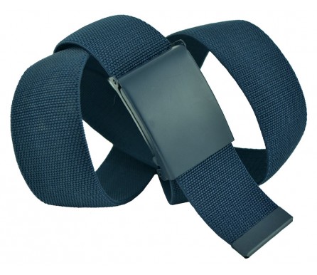 Мужской текстильный ремень резинка для джинс "Манчестер", синий (арт. 102412) 