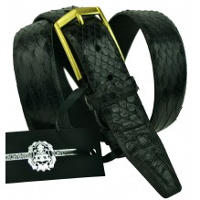 Мужской классический кожаный ремень для брюк "Днепропетровск", черный (арт. 102356)