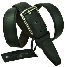 Мужской классический кожаный ремень для брюк "Салават", черный (арт. 102274)