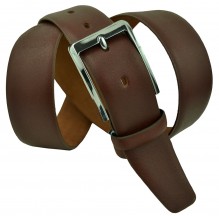 Мужской классический кожаный ремень для брюк "Пермь", коричневый (арт. 102260)