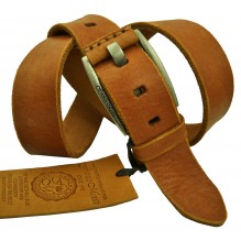 Мужской Итальянский кожаный ремень для джинс "Одинцово", разноцветный (арт. 102251)