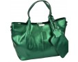 Кожаная женская сумка (арт. 201727) цвет зеленый 