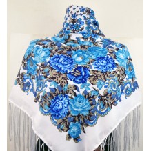 Шерстяной платок с кистями 120см МИЛОСЛАВА (арт. 200665)