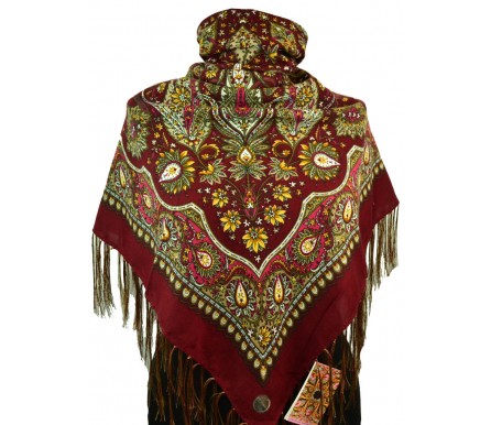 Шерстяной платок с кистями 120см ЖДАНА (арт. 200578) 