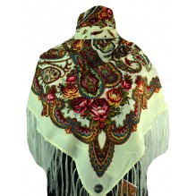 Шерстяной платок с кистями 120см ИДА (арт. 200588)