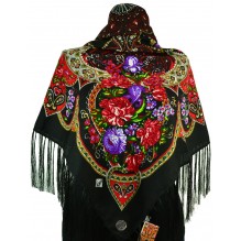 Шерстяной платок с кистями 120см ИНГА (арт. 200591)
