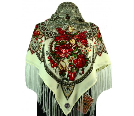 Шерстяной платок с кистями 120см ИНЕССА (арт. 200592) 
