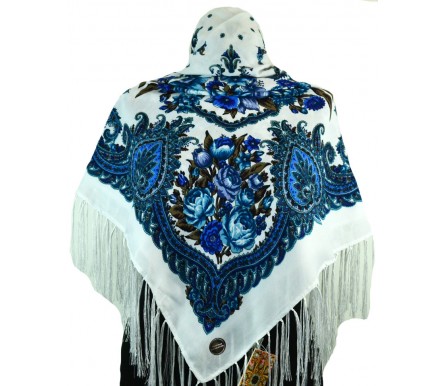 Шерстяной платок с кистями 120см ИОАННА (арт. 200594) 