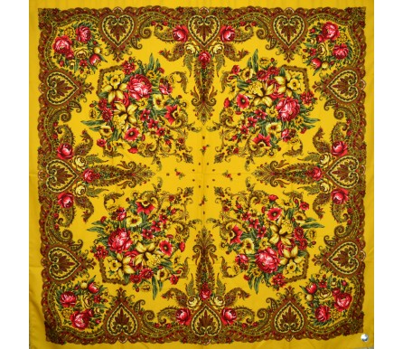 Шерстяной платок с кистями 120см ИОНА (арт. 200595) 