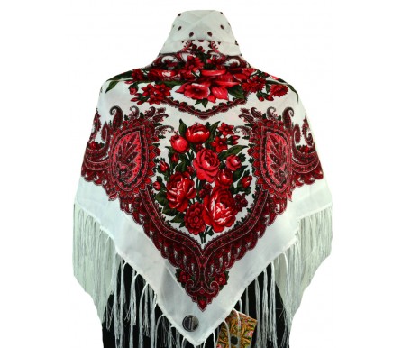 Шерстяной платок с кистями 120см ИСИДОРА (арт. 200601) 