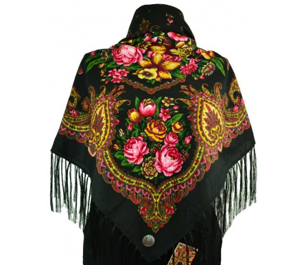 Шерстяной платок с кистями 120см ИФИГЕНИЯ (арт. 200605) 