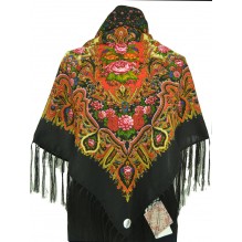 Шерстяной платок с кистями 120см МАГДАЛИНА (арт. 200643)