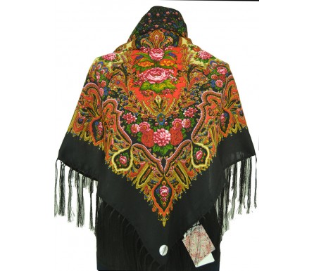 Шерстяной платок с кистями 120см МАГДАЛИНА (арт. 200643) 
