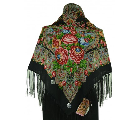 Шерстяной платок с кистями 120см МАРИНА (арт. 200649) 