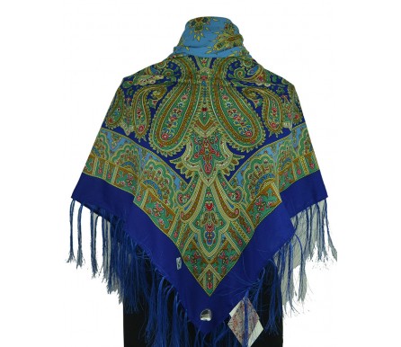 Шерстяной платок с кистями 120см МАТИЛЬДА (арт. 200654) 