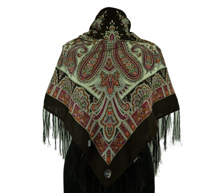 Шерстяной платок с кистями 120см МАЯ (арт. 200657) 