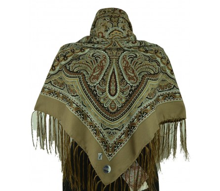 Шерстяной платок с кистями 120см МИЛА (арт. 200660) 